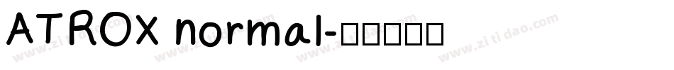 ATROX normal字体转换